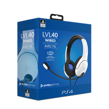 Load image into Gallery viewer, PDP - PS4 LVL 40 Wired Gaming Headset White
