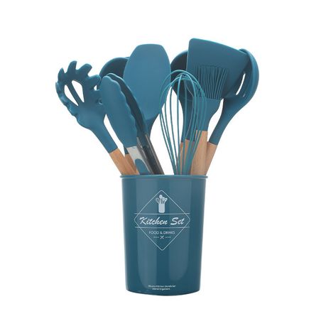 Kitchen Star 12-Piece Non-Stick Silicone Kitchen Utensils Set - Aquamarine Buy Online in Zimbabwe thedailysale.shop
