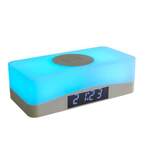 Aura Wireless Charging Station - Interchangeable Colour Nightlight & Clock Buy Online in Zimbabwe thedailysale.shop