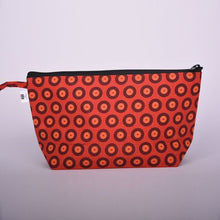 Load image into Gallery viewer, Orema Shweshwe Cosmetic Toiletry MakeUp Bags - Set of 2 Orange&amp;Blue
