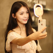 Load image into Gallery viewer, Mini LED Ring Light Dimmable Universal Smartphones Selfie Light
