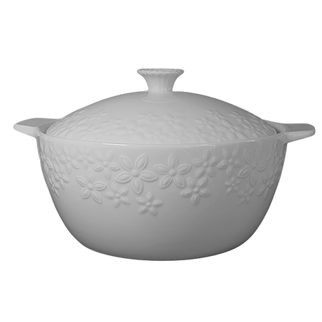 Ceramic Casserole Dish - Floral Pattern Buy Online in Zimbabwe thedailysale.shop