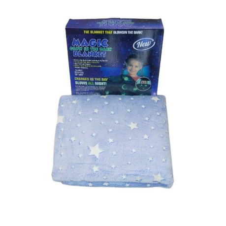 Glow In The Dark Blanket for Kids - Light Blue Buy Online in Zimbabwe thedailysale.shop