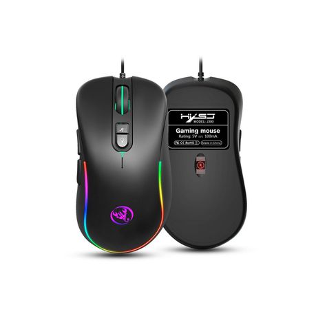 HXSJ J300 Wired Gaming Mouse - Black Buy Online in Zimbabwe thedailysale.shop