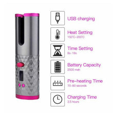 Load image into Gallery viewer, Automatic Hair Curler Portable Usb Wireless Curling LED Display
