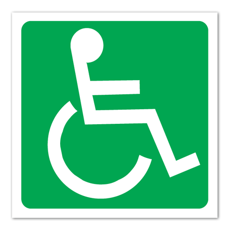 Information Sign - Disabled 150x150mm - White ABS Buy Online in Zimbabwe thedailysale.shop