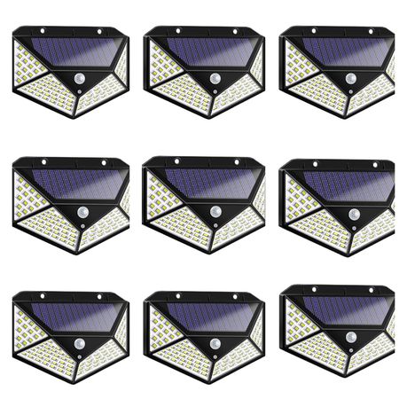 100 LED Solar Motion Wall Light - 9 Pack Buy Online in Zimbabwe thedailysale.shop