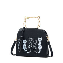 Load image into Gallery viewer, Women Mini Small Square Pack Shoulder Bag Cartoon Print With Cat Ear Handle
