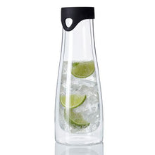 Load image into Gallery viewer, Leonardo Water Carafe with Lid: Double Walled Handmade Glass Primo1 Litre
