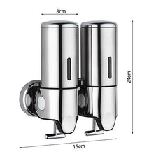 Load image into Gallery viewer, Heartdeco Wall Mount Stainless Steel Soap Shampoo Dispenser Set
