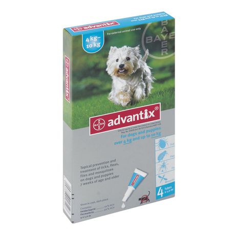 Advantix Medium Dog 1.0ml - 4 pipettes - 4-10kg - Turquoise Buy Online in Zimbabwe thedailysale.shop