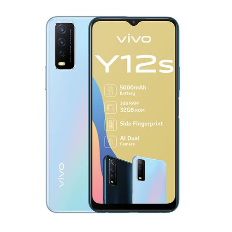 Vivo Y12s Dual Sim 32GB - Glacier Blue Buy Online in Zimbabwe thedailysale.shop