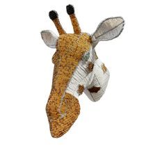 Load image into Gallery viewer, African Bead &amp; Wire Giraffe Head Home Wall Decor Large
