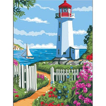 Load image into Gallery viewer, Diamond Painting DIY Kit - Full Drill Square Dot - Lighthouse Harbour
