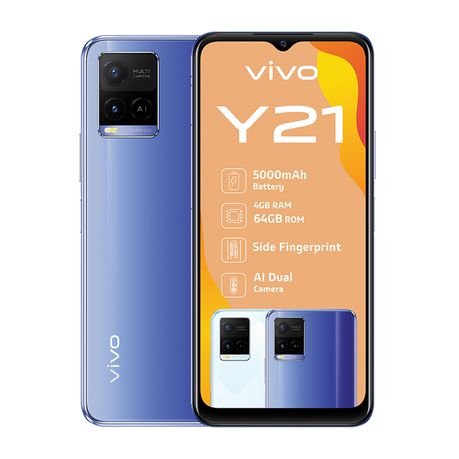 Vivo Y21 Dual Sim 64GB - Metallic Blue Buy Online in Zimbabwe thedailysale.shop