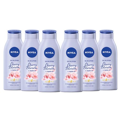 NIVEA Cherry Blossom And Jojoba Oil Body Lotion - 6 x 400ml Buy Online in Zimbabwe thedailysale.shop