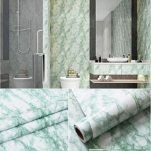 Load image into Gallery viewer, Green Marble Adhesive Removable Wallpaper
