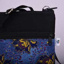 Load image into Gallery viewer, Orema Shweshwe Sling Shoulder Bag Crossbody Bag - Blue Floral
