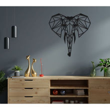 Load image into Gallery viewer, Geometric Elephant Metal Wall Art Home D cor - 70x71cm By Unexpected Worx
