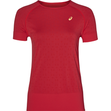 Load image into Gallery viewer, Asics WOMEN SEAMLESS SS TEXTURE Running/Training Top - Red
