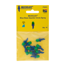 Load image into Gallery viewer, Microjet - Blue Base/Green Cap 90 degree - 10 Pack
