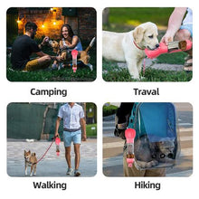 Load image into Gallery viewer, 4 in 1 Large Pet Water Bottle Dispenser Food Containers 300ml – Pink
