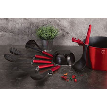 Load image into Gallery viewer, Berlinger Haus 7-Piece Nylon Kitchen Utensil Set - Burgundy Metallic Line
