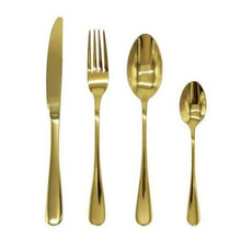 Load image into Gallery viewer, Optic 24 Piece Cutlery Set with a Case-Gold
