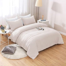 Load image into Gallery viewer, Wrinkle Resistant Egyptian Comfort Duvet Cover Set King: Cool Cream Beige
