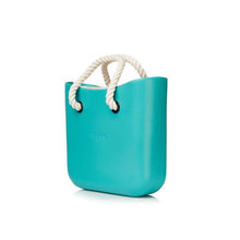 Load image into Gallery viewer, Original Magpie Turquiose Tote Bag With Beige Inner And Rope Handles
