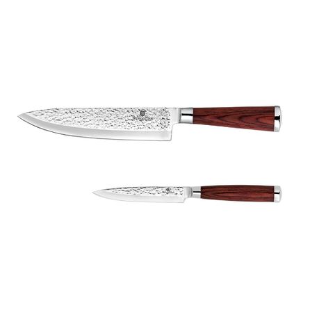 Berlinger Haus 2-Piece Mirror Hammer Stainless Steel Knife Set - Red Wood Buy Online in Zimbabwe thedailysale.shop