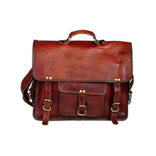 Load image into Gallery viewer, Minx - Genuine Leather Milan Laptop Bag Brown (Unisex)
