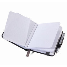 Load image into Gallery viewer, TROIKA Notepad A7 &amp; Mini Ballpoint Pen Toolkit LILIPAD+LILIPUT Black/Gold
