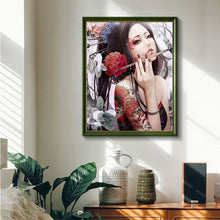 Load image into Gallery viewer, Diamond Painting DIY Kit, Round diamonds, 50x40cm- Asian Woman
