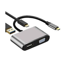 Load image into Gallery viewer, 1080P 4 In 1 USB -C To HDMI VGA USB PD Adapter Cable

