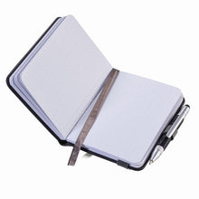 Load image into Gallery viewer, TROIKA Notepad A7 &amp; Mini Ballpoint Pen Toolkit LILIPAD+LILIPUT Black/Gold
