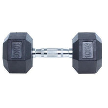 Load image into Gallery viewer, GetUp Hex Rubber Dumbbell - 10kg
