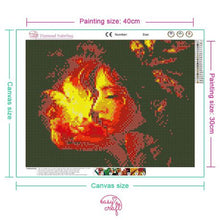 Load image into Gallery viewer, Diamond Painting DIY Kit, Round diamonds, 40x30cm- Flamingos
