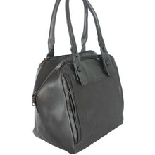 Load image into Gallery viewer, Blackcherry Women's Multi Compartment Microfibre Panel Tote - Black
