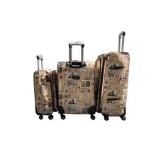Load image into Gallery viewer, 3 Piece Graphic Art PU Leather Travel Luggage Set - Paris Eiffel Tower
