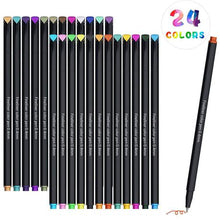 Load image into Gallery viewer, 24 Set Fineliner Pen Marker Highlighter Colouring Pen Set Arts Crafts
