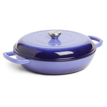 Load image into Gallery viewer, George &amp; Mason - 30cm Round Enamel Cast Iron Casserole - Blue
