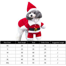 Load image into Gallery viewer, Pet 'Walking' Christmas Santa Costume with Arms and Hat Accessory - Large
