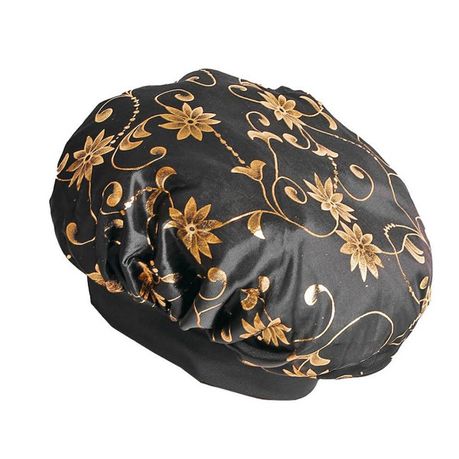 Wide Band Sleep Bonnet Cap - Black & Gold Buy Online in Zimbabwe thedailysale.shop