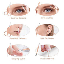 Load image into Gallery viewer, Manicure Set Rose Gold 18 Piece
