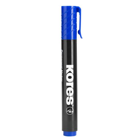 Kores Permanent Marker Blue Box of 12 Buy Online in Zimbabwe thedailysale.shop