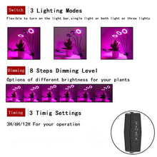 Load image into Gallery viewer, 360-Degree Rotary 3 Head Clip Holder Full Spectrum LED Grow Light
