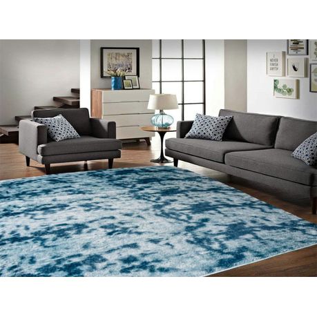Blue and White 3D Fluffy Rug/Carpet(200cmx150cm)