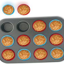 Load image into Gallery viewer, Nonstick 12 Muffin Pan with Silicone Cups
