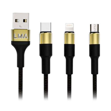 LMA- Moxom CC-53 3A 1.5 Meter 3 in 1 Cable Buy Online in Zimbabwe thedailysale.shop